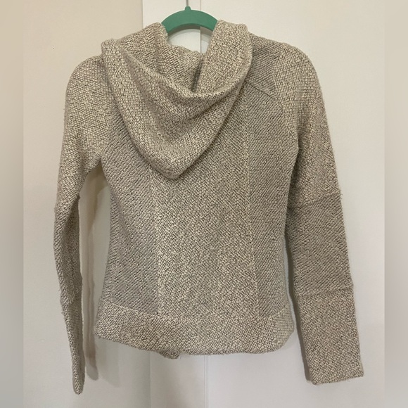 LUCKY BRAND Knit Grey Zip Up Hooded Jacket - Picture 2 of 6